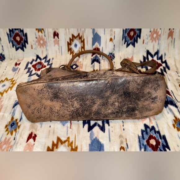 Bed Stu Rockababy Cafe Latte TD Leather Satchel Bag - Picture 8 of 9